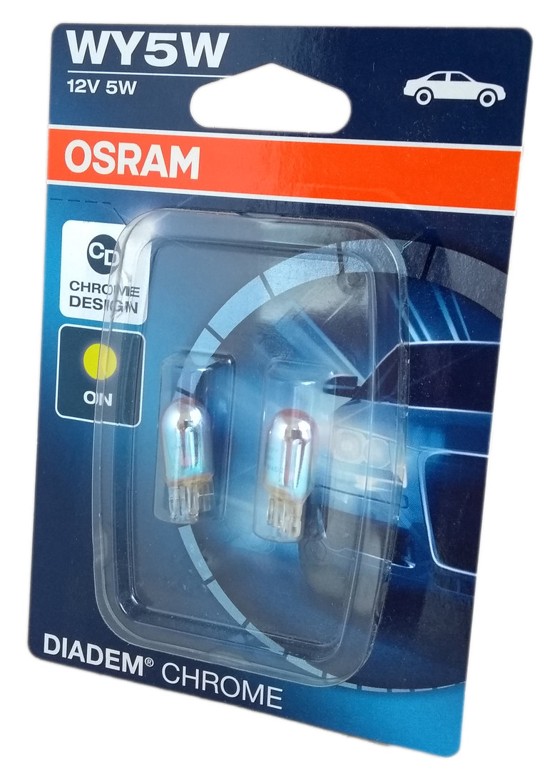Chrom-Look Scheinwerfer Lampe DUO-Box WY5W OSRAM DIADEM Chrome 