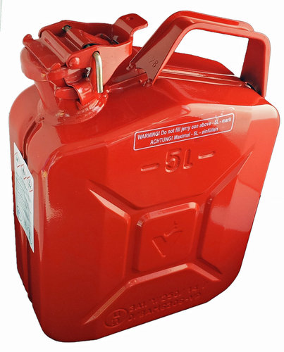 Stahlblech-Benzinkanister 5 Liter Rot RAL 3002