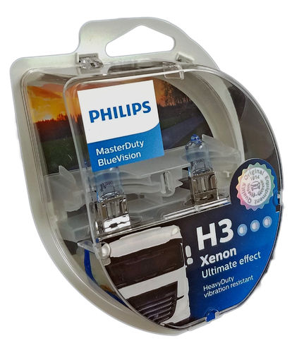 H3 PHILIPS MasterDuty BlueVision 24V 2er Box